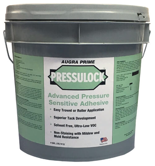 A bucket of pressure sensitive adhesive.